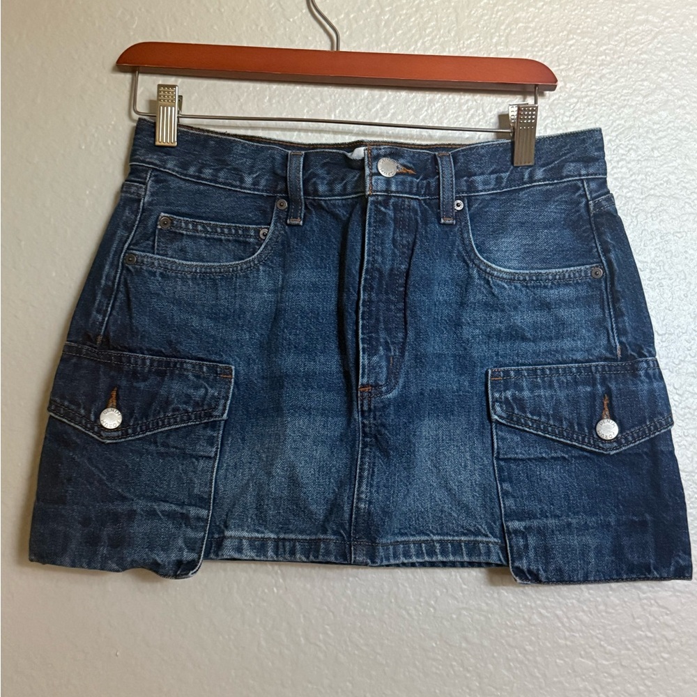 Aritzia “Denim Forum” Dark Blue Mini Skirt